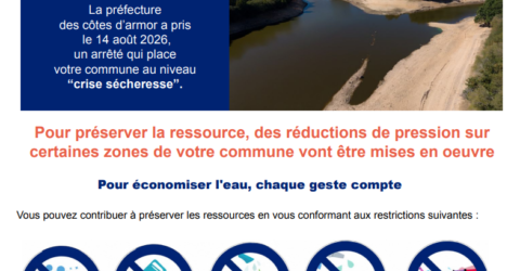 Document information baisse de pression sur le réseau d'eau potable